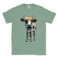 Sage holstein cow floral wreath Classic Tee - BarkalooDesign