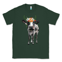 Sports Green holstein cow floral wreath Classic Tee - BarkalooDesign