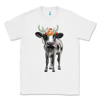 White holstein cow floral wreath Classic Tee - BarkalooDesign