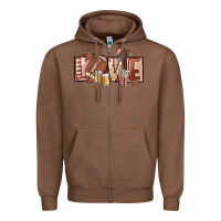 Chestnut football love Zipper Hoodie - FaDigitalArtStudio