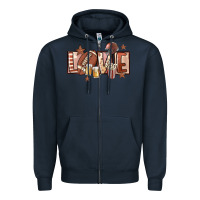 Navy football love Zipper Hoodie - FaDigitalArtStudio