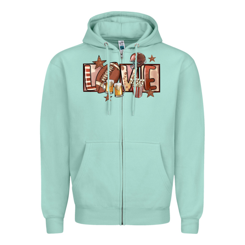 Football Love Zipper Hoodie by FaDigitalArtStudio | Teevron