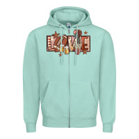 Seafoam football love Zipper Hoodie - FaDigitalArtStudio