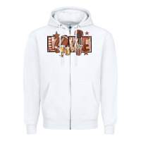 White football love Zipper Hoodie - FaDigitalArtStudio