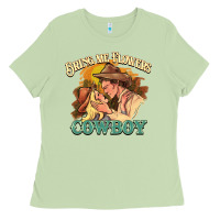 Matcha bring me flowers cowboy Ladies Tee - NancyCooperArtShop