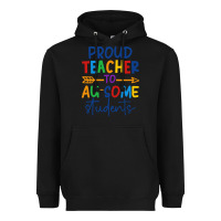 Black Proud teacher to au-some students Heavyweight Hoodie - CowhideDigitalArt