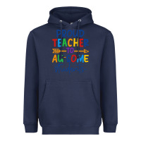 Navy Proud teacher to au-some students Heavyweight Hoodie - CowhideDigitalArt