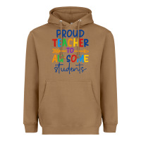 Toasted Coconut Proud teacher to au-some students Heavyweight Hoodie - CowhideDigitalArt