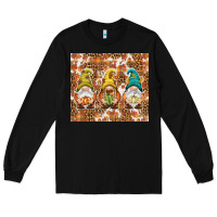 Black Fall gnomes Long Sleeve Tee - NancyCooperArtShop