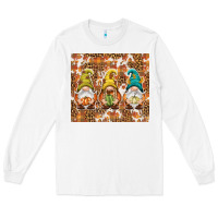 White Fall gnomes Long Sleeve Tee - NancyCooperArtShop