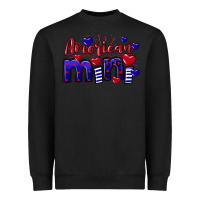 Black American Mini  4th of July Heavyweight Sweatshirt - CowGirlArtShop