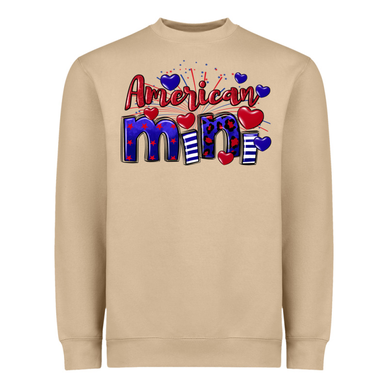 American Mini  4th Of July Heavyweight Sweatshirt by CowGirlArtShop | Teevron