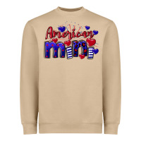Mushroom American Mini  4th of July Heavyweight Sweatshirt - CowGirlArtShop