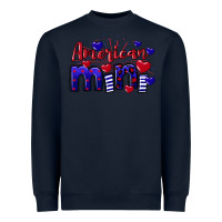 Navy American Mini  4th of July Heavyweight Sweatshirt - CowGirlArtShop