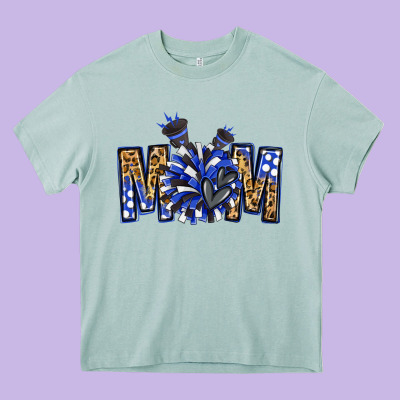 Cheer Mom Heavy Core Tee Designed By Nancycooperartshop