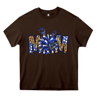 Chocolate Brown cheer mom Heavy Core Tee - NancyCooperArtShop