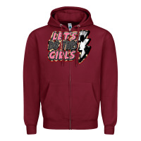 Burgundy let's do this girls soccer Zipper Hoodie - FaDigitalArtStudio