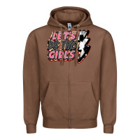 Chestnut let's do this girls soccer Zipper Hoodie - FaDigitalArtStudio