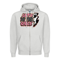 Dove Grey let's do this girls soccer Zipper Hoodie - FaDigitalArtStudio