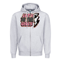 Heather Grey let's do this girls soccer Zipper Hoodie - FaDigitalArtStudio