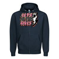 Navy let's do this girls soccer Zipper Hoodie - FaDigitalArtStudio