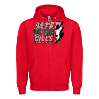 Red let's do this girls soccer Zipper Hoodie - FaDigitalArtStudio