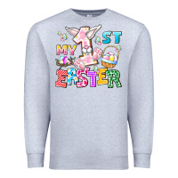 Heather Grey My 1st Easter Premium Sweatshirt - CowhideDigitalArt
