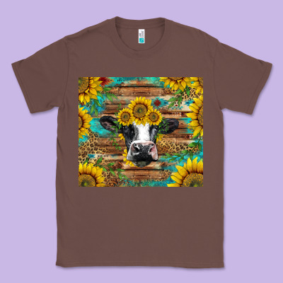 Holstein Cow With Sunflowers Classic Tee Designed By Barkaloodesign