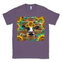 Lavender holstein cow with sunflowers Classic Tee - BarkalooDesign