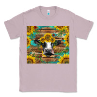 Lilac holstein cow with sunflowers Classic Tee - BarkalooDesign