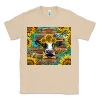 Mushroom holstein cow with sunflowers Classic Tee - BarkalooDesign