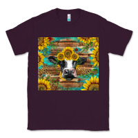 Plum holstein cow with sunflowers Classic Tee - BarkalooDesign