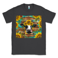Smoke holstein cow with sunflowers Classic Tee - BarkalooDesign