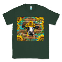 Sports Green holstein cow with sunflowers Classic Tee - BarkalooDesign