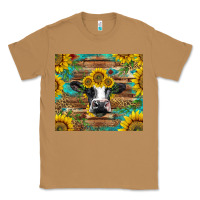 Toasted Coconut holstein cow with sunflowers Classic Tee - BarkalooDesign