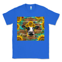 True Royal holstein cow with sunflowers Classic Tee - BarkalooDesign