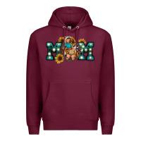 Burgundy Western Mom Mother's Day Premium Hoodie - FaDigitalArtStudio