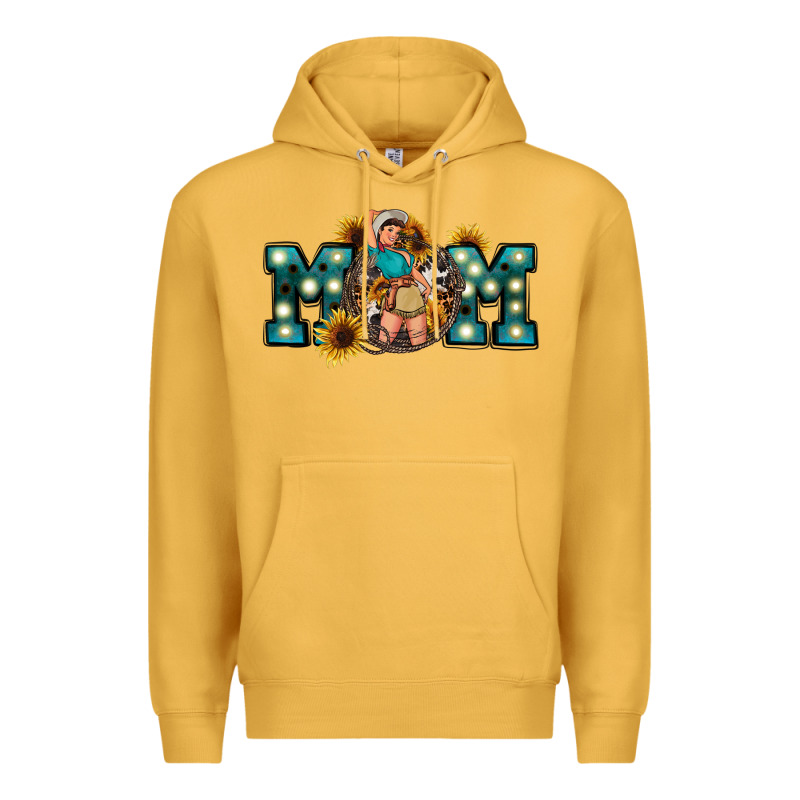 Western Mom Mother's Day Premium Hoodie by FaDigitalArtStudio | Teevron