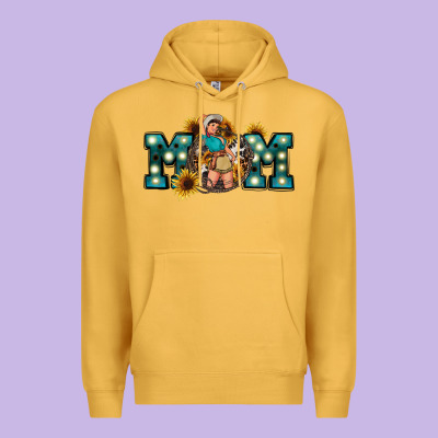 Western Mom Mother's Day Premium Hoodie Designed By Fadigitalartstudio