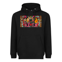Black Nach Valentine Heavyweight Hoodie - CowhideDigitalArt