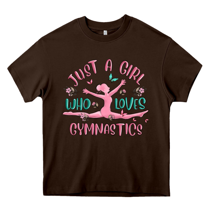 Just A Girl Who Loves Gymnastics Heavy Core Tee by MaliasSmallBusiness | Teevron