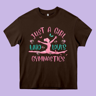 Just A Girl Who Loves Gymnastics Heavy Core Tee Designed By Maliassmallbusiness