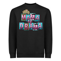Black Mama of Drama Mother's Day Heavyweight Sweatshirt - CowGirlArtShop