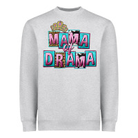 Heather Grey Mama of Drama Mother's Day Heavyweight Sweatshirt - CowGirlArtShop