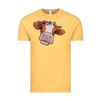 Vintage Mustard cow with flowers Vintage Tee - Bettercallsaul