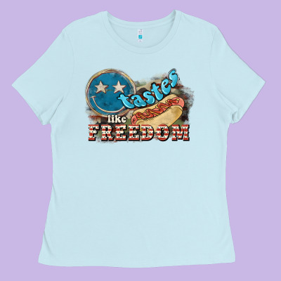 Tastes Like Freedom Ladies Tee Designed By Nancycooperartshop