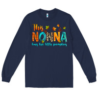 Navy This nonna loves her little pumpkins Long Sleeve Tee - texasbilliewilder