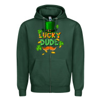 Sports Green lucky dude St. Patricks Day Zipper Hoodie - FaDigitalArtStudio