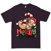 Plum merry slothmas Premium Tee - MaliasSmallBusiness