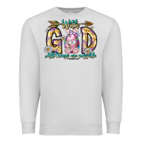 Dove Grey With God All Things Are Possible Easter Day Premium Sweatshirt - CowhideDigitalArt